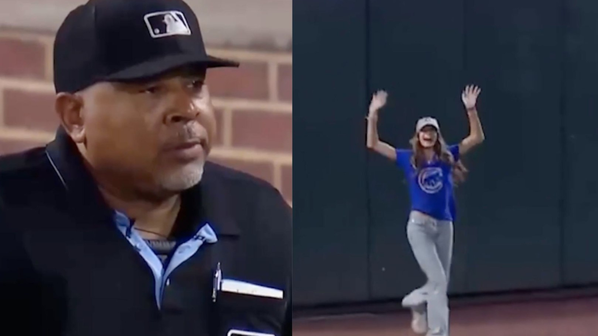 Una aficionada invade el campo durante el Orioles vs. Cubs y termina esposada