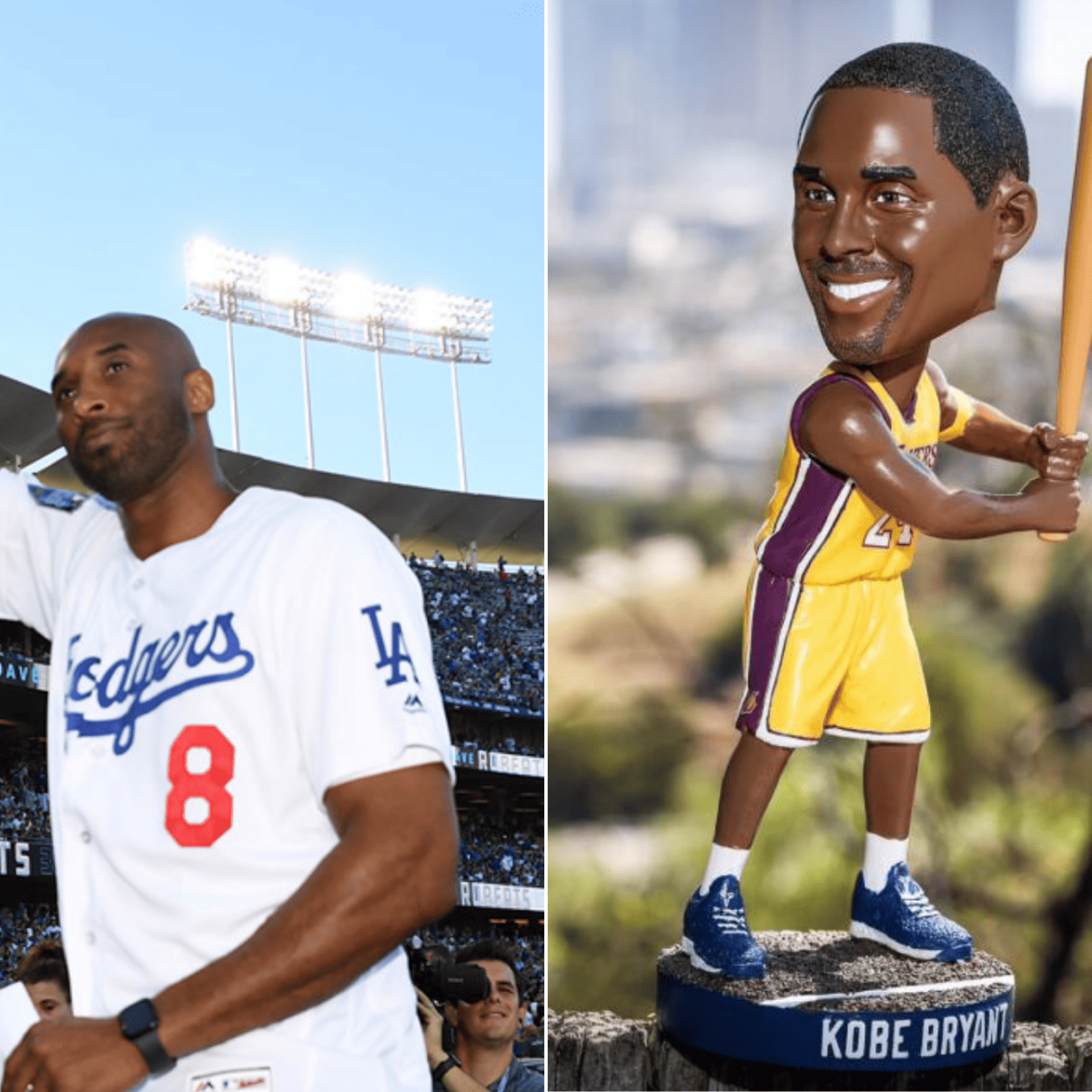 KOBE BRYANT フィギュア Los Angeles Dodgers Los Dodgers hacen un especial tributo a Kobe Bryant - MARCA USA